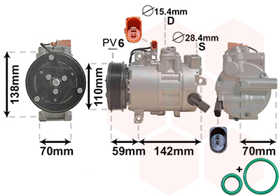 Compresor, climatizare 0300K402 VAN WEZEL