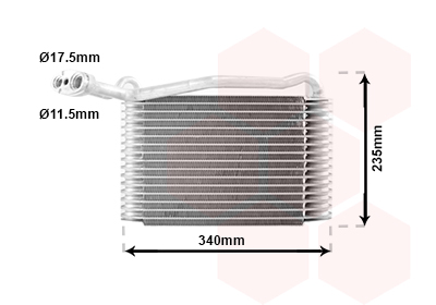 Evaporator, aer conditionat 0300V142 VAN WEZEL