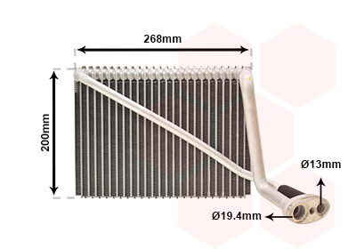 Evaporator, aer conditionat 0300V148 VAN WEZEL