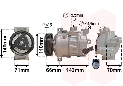 Compresor, climatizare 0301K703 VAN WEZEL