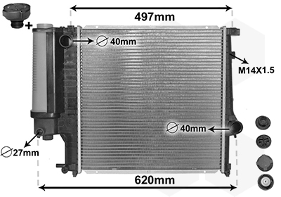 Radiator, racire motor 06002124 VAN WEZEL
