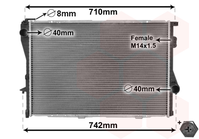 Radiator, racire motor 06002170 VAN WEZEL