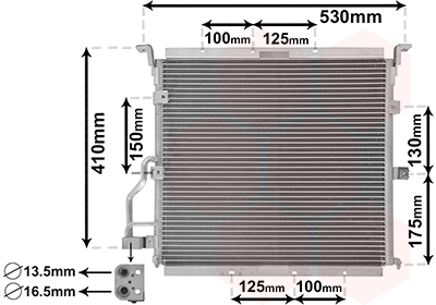 Condensator, climatizare 06005148 VAN WEZEL
