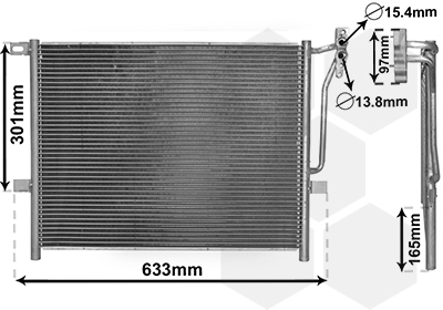 Condensator, climatizare 06005203 VAN WEZEL