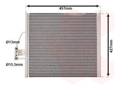 Condensator, climatizare 06005213 VAN WEZEL