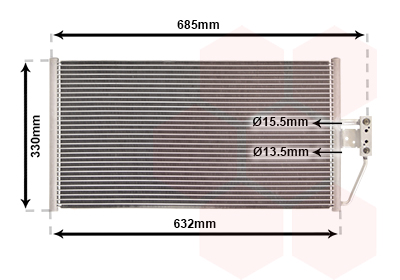 Condensator, climatizare 06005254 VAN WEZEL
