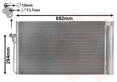 Condensator, climatizare 06005273 VAN WEZEL