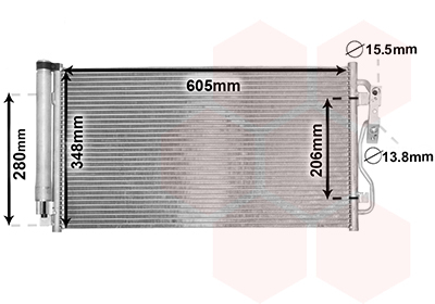 Condensator, climatizare 06005434 VAN WEZEL