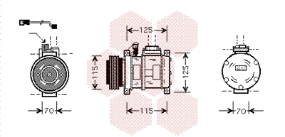 Compresor, climatizare 0600K066 VAN WEZEL