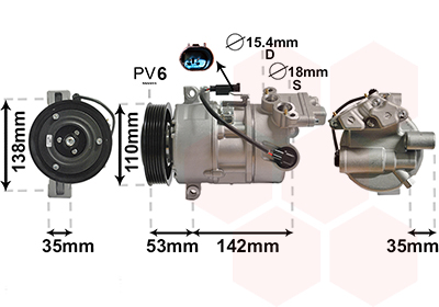 Compresor, climatizare 0600K393 VAN WEZEL