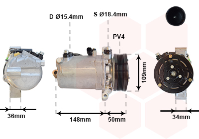 Compresor, climatizare 0600K408 VAN WEZEL