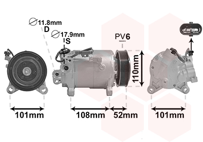 Compresor, climatizare 0600K566 VAN WEZEL