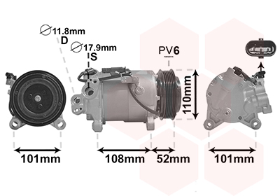 Compresor, climatizare 0600K567 VAN WEZEL