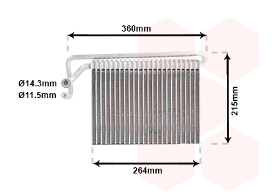 Evaporator, aer conditionat 0600V024 VAN WEZEL