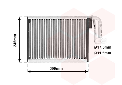 Evaporator, aer conditionat 0600V402 VAN WEZEL