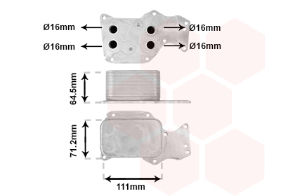 Radiator ulei, ulei motor 06013735 VAN WEZEL