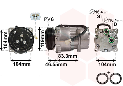 Compresor, climatizare 0900K161 VAN WEZEL