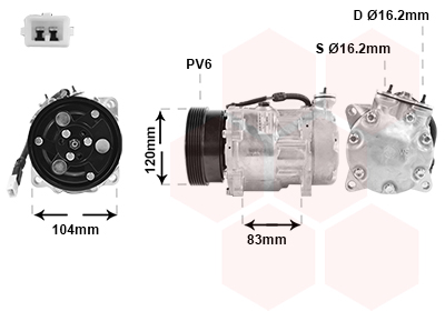 Compresor, climatizare 0900K175 VAN WEZEL