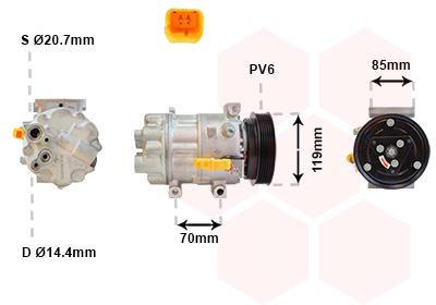 Compresor, climatizare 0900K253 VAN WEZEL