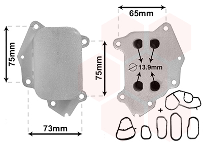 Radiator ulei, ulei motor 09013700 VAN WEZEL