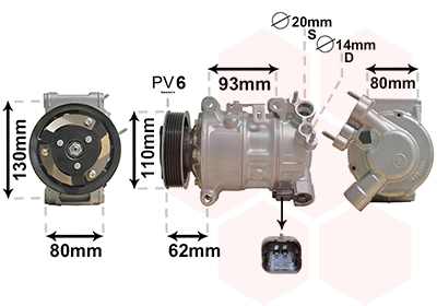 Compresor, climatizare 0901K707 VAN WEZEL