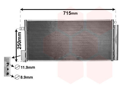 Condensator, climatizare 17005310 VAN WEZEL