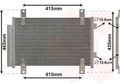 Condensator, climatizare 17005351 VAN WEZEL