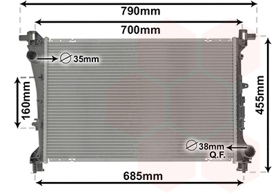 Radiator, racire motor 17012706 VAN WEZEL