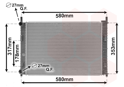 Radiator, racire motor 18002324 VAN WEZEL