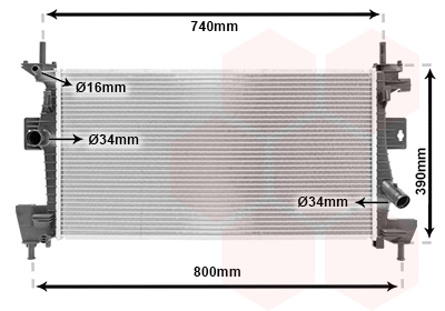 Radiator, racire motor 18002475 VAN WEZEL