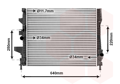 Radiator, racire motor 18002644 VAN WEZEL