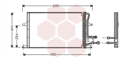 Condensator, climatizare 18005227 VAN WEZEL