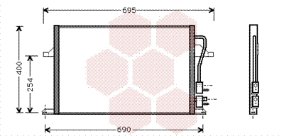 Condensator, climatizare 18005259 VAN WEZEL