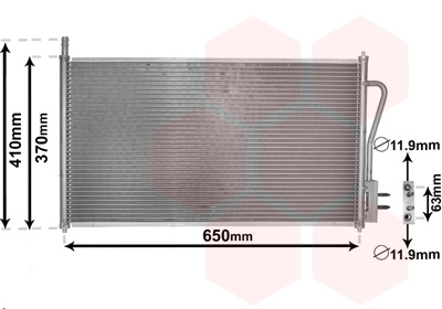 Condensator, climatizare 18005268 VAN WEZEL