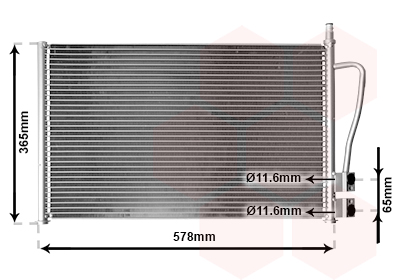 Condensator, climatizare 18005328 VAN WEZEL