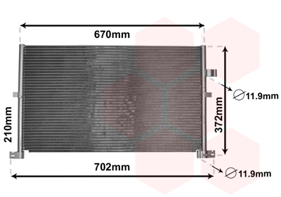 Condensator, climatizare 18005334 VAN WEZEL