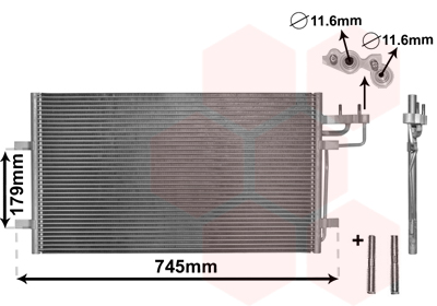 Condensator, climatizare 18005367 VAN WEZEL