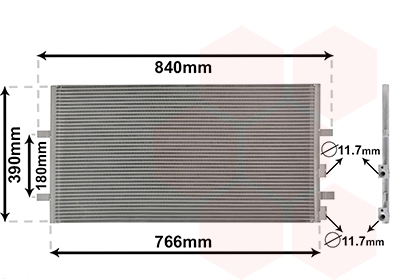 Condensator, climatizare 18005407 VAN WEZEL