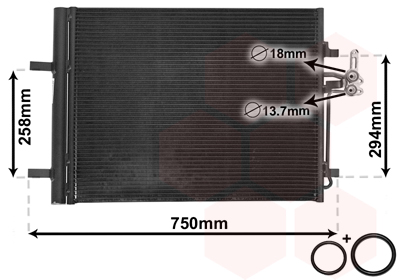Condensator, climatizare 18005427 VAN WEZEL