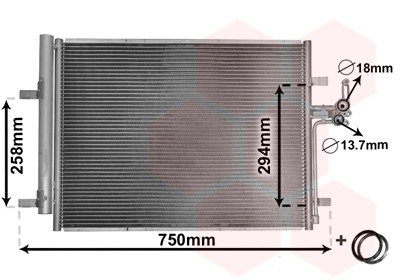 Condensator, climatizare 18005428 VAN WEZEL