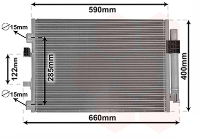 Condensator, climatizare 18005484 VAN WEZEL