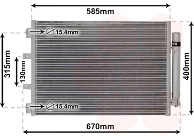 Condensator, climatizare 18005487 VAN WEZEL