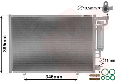 Condensator, climatizare 18005490 VAN WEZEL