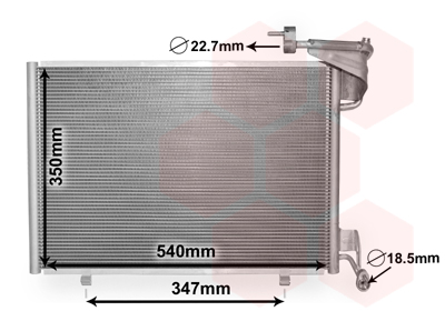 Condensator, climatizare 18005592 VAN WEZEL