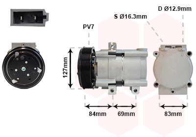 Compresor, climatizare 1800K167 VAN WEZEL