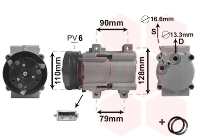 Compresor, climatizare 1800K284 VAN WEZEL