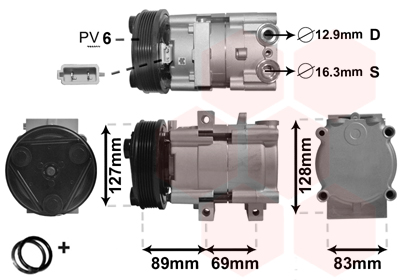 Compresor, climatizare 1800K322 VAN WEZEL