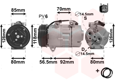 Compresor, climatizare 1800K394 VAN WEZEL