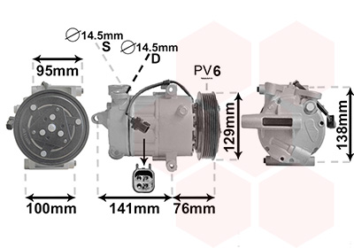 Compresor, climatizare 1800K417 VAN WEZEL