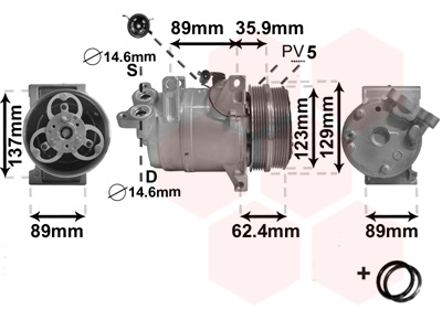 Compresor, climatizare 1800K433 VAN WEZEL